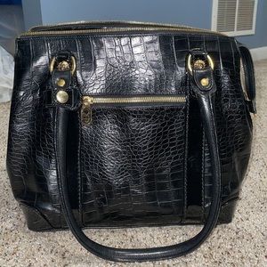 Authentic Marino Orlandi Black Leather Italian Women’s Handbag